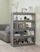 vidaXL Библиотека/разделител за стая сив сонома 100x30x135 см