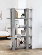 vidaXL Библиотека/разделител за стая сив сонома 100x30x160 см