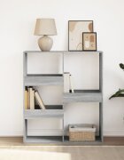 vidaXL Библиотека/разделител за стая сив сонома 100x33x115 см