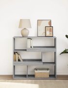 vidaXL Библиотека/разделител за стая сив сонома 100x33x945 см