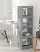 vidaXL Библиотека/разделител за стая сив сонома 40x30x135 см