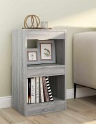 vidaXL Библиотека/разделител за стая сив сонома 40x30x72 см