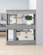 vidaXL Библиотека/разделител за стая сив сонома 60x30x72 см