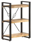 vidaXL Библиотека с 3 рафта 60x30x80 см манго масив