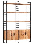 vidaXL Библиотека с 4 нива 124x30x180 см акация масив