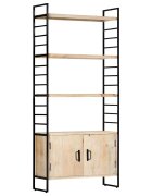 vidaXL Библиотека с 4 нива 80x30x180 см манго масив