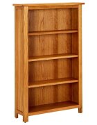 vidaXL Библиотека с 4 рафта 70x22x110 см дъбов масив