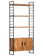 vidaXL Библиотека с 4 рафта 80x30x180 см акация масив