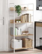 vidaXL Библиотека с 4 рафта дъб 60x276x1245 см инженерно дърво