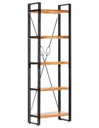 vidaXL Библиотека с 5 рафта 60x30x180 см акация масив