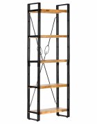vidaXL Библиотека с 5 рафта 60x30x180 см манго масив