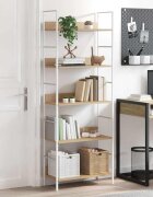 vidaXL Библиотека с 5 рафта дъб 60x276x1585 см инженерно дърво