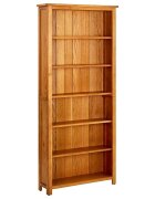 vidaXL Библиотека с 6 рафта 80x225x180 см дъбов масив