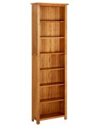 vidaXL Библиотека с 7 рафта 60x22x200 см дъбов масив
