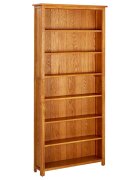 vidaXL Библиотека с 7 рафта 90x225x200 см дъбов масив