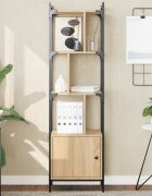 vidaXL Библиотека с врата сонома дъб 445x30x1545 см инженерно дърво