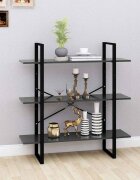 vidaXL Библиотека сив 100x30x105 см инженерно дърво