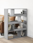 vidaXL Библиотека сив сонома 100x33x1255 см инженерно дърво