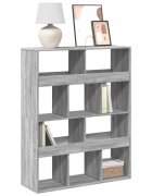 vidaXL Библиотека сив сонома 100x33x1255 см инженерно дърво