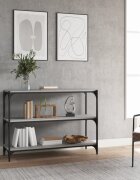 vidaXL Библиотека сив сонома 100x33x705 см инженерно дърво и стомана