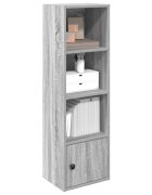 vidaXL Библиотека сив сонома 31x24x102 см инженерно дърво