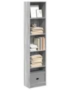 vidaXL Библиотека сив сонома 40x24x176 см инженерно дърво