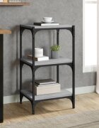 vidaXL Библиотека сив сонома 40x33x705 см инженерно дърво и стомана