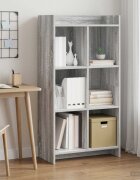 vidaXL Библиотека Сив Сонома 59 x 30 x 111 см Инженерна дървесина