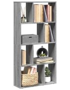 vidaXL Библиотека сив сонома 60x20x1205 см инженерно дърво