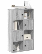 vidaXL Библиотека сив сонома 60x24x1015 см инженерно дърво