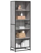 vidaXL Библиотека сив сонома 60x35x1705 см инженерно дърво
