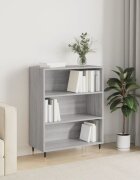 vidaXL Библиотека сив сонома 695x325x90 см инженерно дърво