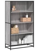 vidaXL Библиотека сив сонома 805x35x139 см инженерно дърво
