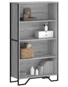 vidaXL Библиотека сив сонома 80x31x1375 см инженерно дърво