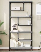 vidaXL Библиотека сив сонома 81x36x176 см инженерно дърво