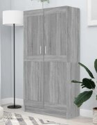 vidaXL Библиотека сив сонома 825x305x150 см инженерно дърво