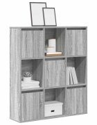 vidaXL Библиотека сив сонома 89x24x1015 см инженерно дърво