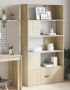 vidaXL Библиотека сонома дъб 100x36x189 см инженерно дърво