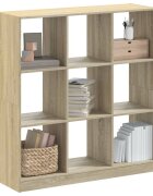 vidaXL Библиотека сонома дъб 102x32x108 см инженерно дърво