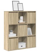 vidaXL Библиотека сонома дъб 89x24x1015 см инженерно дърво