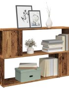 vidaXL Библиотека старо дърво 100x24x63 см инженерно дърво