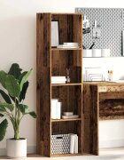 vidaXL Библиотека старо дърво 40x30x152 см инженерно дърво