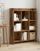 vidaXL Библиотека Старо дърво 875 x 30 x 111 см Инженерна дървесина