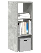 vidaXL Библиотека стифиращи бетонно сив 30x30x80 см инженерно дърво