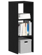 vidaXL Библиотека стифиращи черен дъб 30x30x80 см инженерно дърво