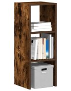 vidaXL Библиотека стифиращи опушен дъб 30x30x80 см инженерно дърво