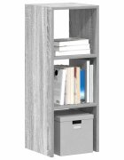 vidaXL Библиотека стифиращи сив сонома 30x30x80 см инженерно дърво
