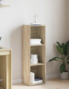 vidaXL Библиотека/ТВ шкаф дъб сонома 36x30x114 см инженерно дърво
