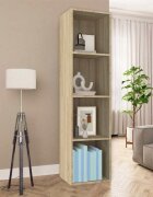 vidaXL Библиотека/ТВ шкаф дъб сонома 36x30x143 см инженерно дърво