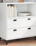 vidaXL Библиотека "VIKEN" бяла 80x40x90 см инженерно дърво